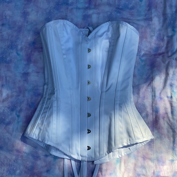 ⛅️[ Corset Story ] Classic Long White Waist Taming Corset - Picture 5 of 13